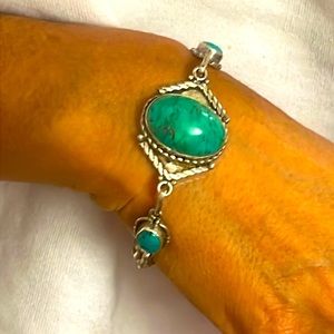 TURQUOISE sterling silver 925 bracelet, Gorgeous!